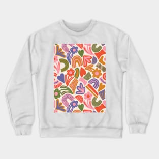 Tween spirit abstract flowers and rainbows Crewneck Sweatshirt